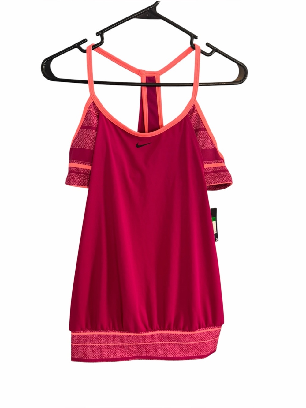 Nike Fuchsia & Coral Strappy Performance Tank